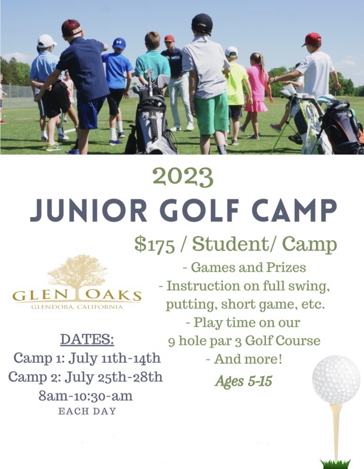 Junior Golf - Glen Oaks Golf & Learning Center